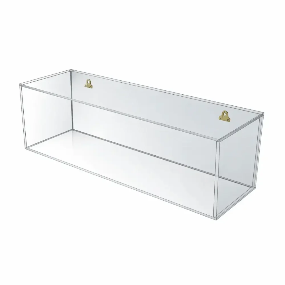Etagere murale rectangle transparente plexi