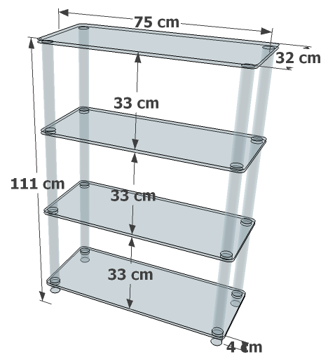 Bibliothèque transparente en plexiglass