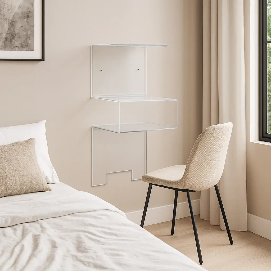 Bureau mural transparent Plexiglass