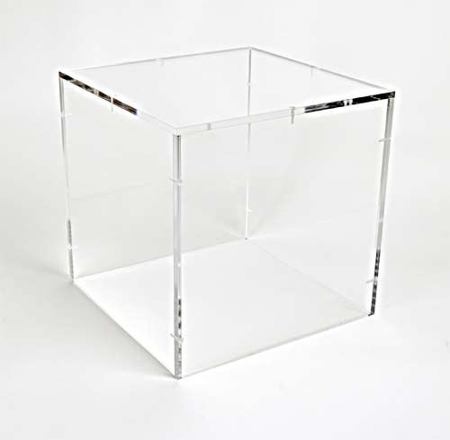 Vitrine carrée plexiglass sans socle 50x50x50