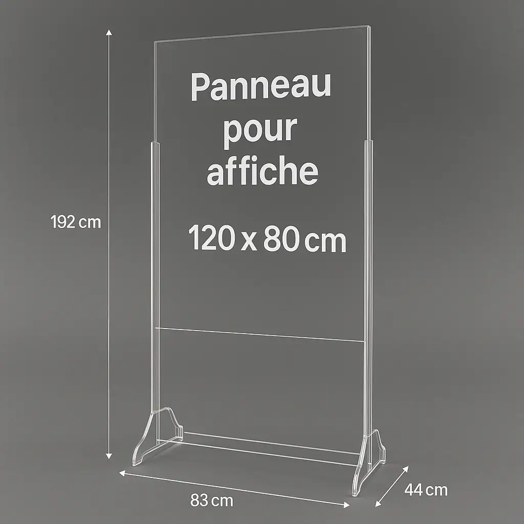 Porte Affiche Transparent Sur Pied