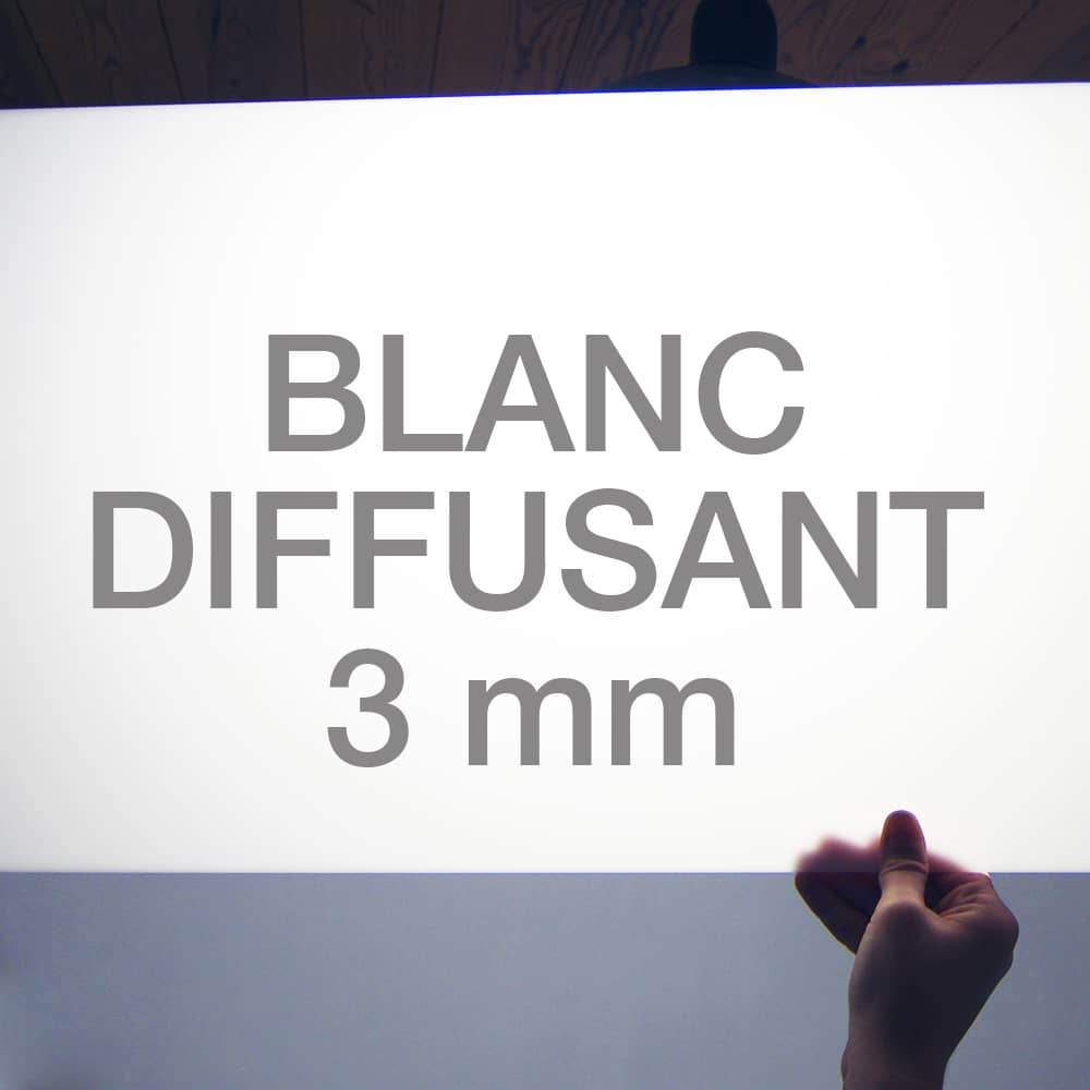 Plexiglas Blanc Diffusant 3 mm