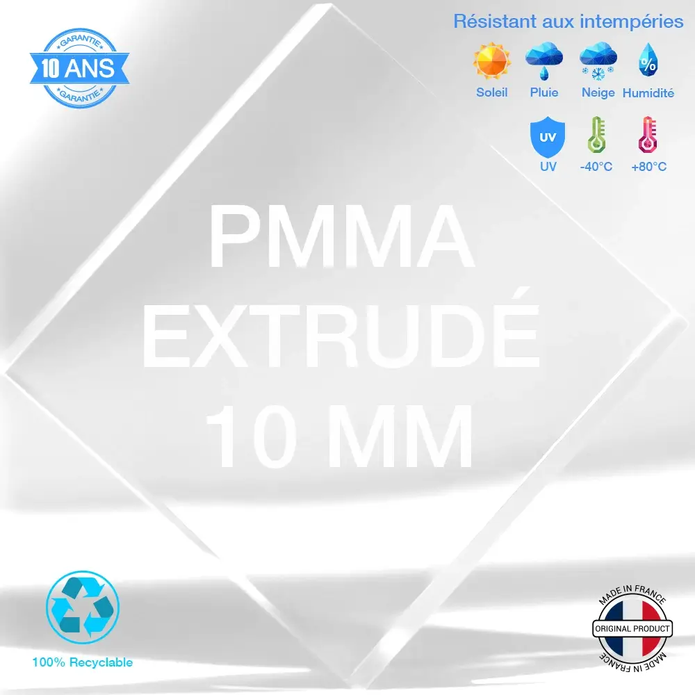 Plexiglass Transparent 10 mm Extrude