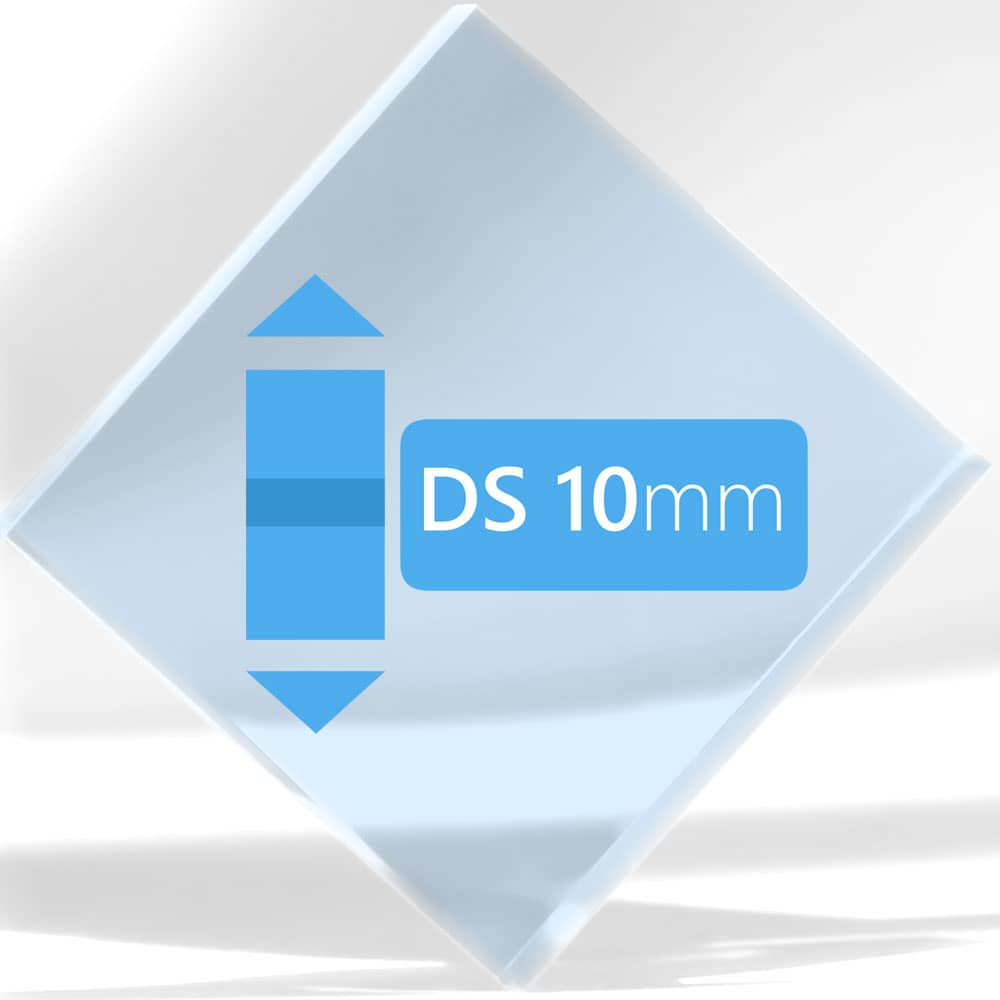 Plaque Plexiglass Translucide Dépoli Satiné Mat sur mesure - 10 mm 30 Plexiglass DS 10 mm