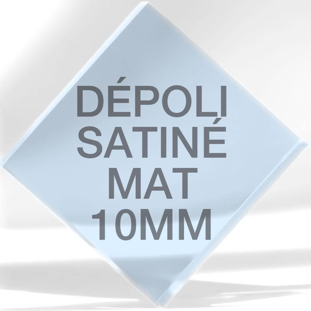 Plaque Plexiglass Translucide Dépoli Satiné Mat sur mesure - 10 mm 32 Plexiglass depoli satine mat10mm