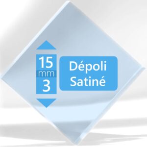 Plexiglass depoli translucide 3 à 15 mm