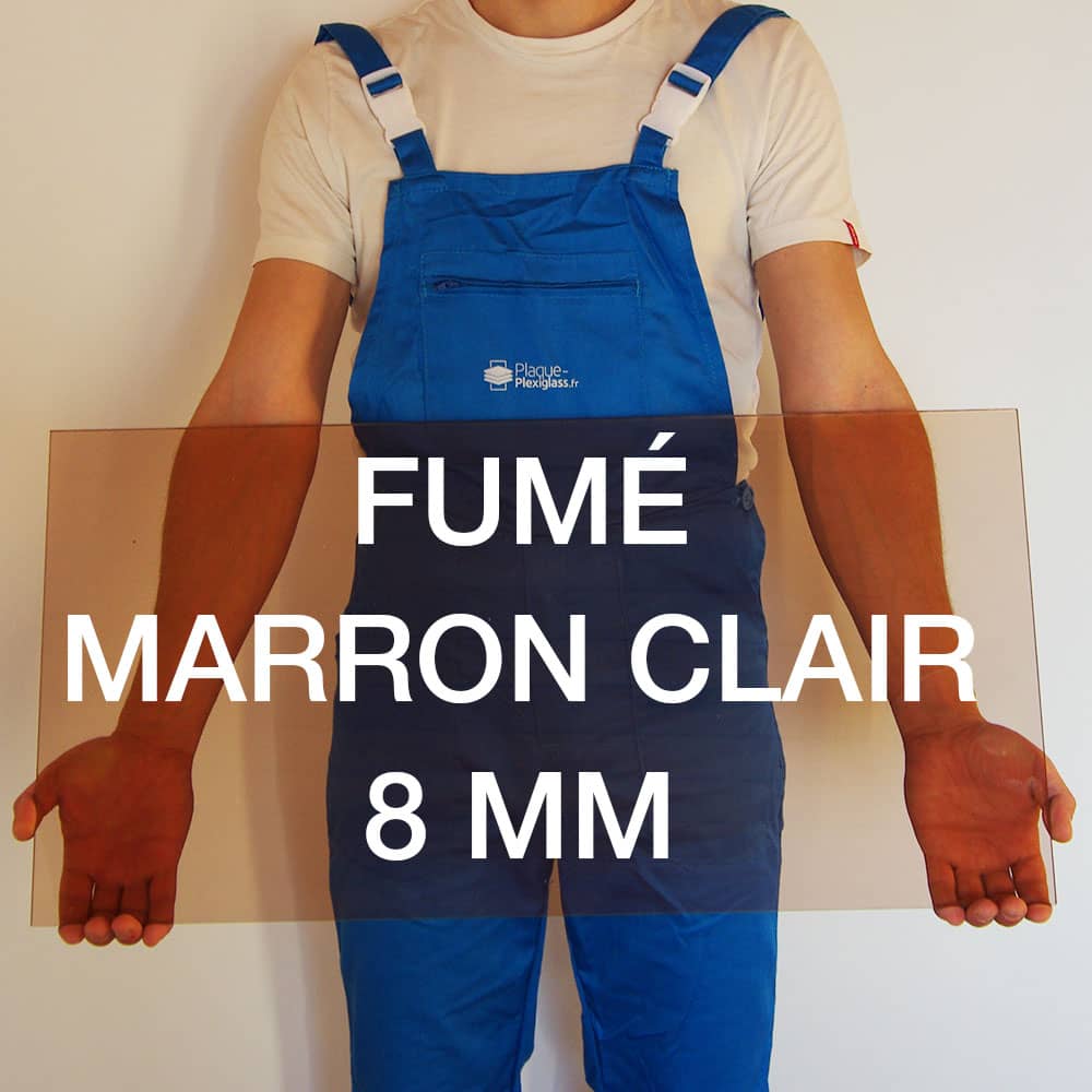 Plexiglass Fume Marron Clair 8 mm