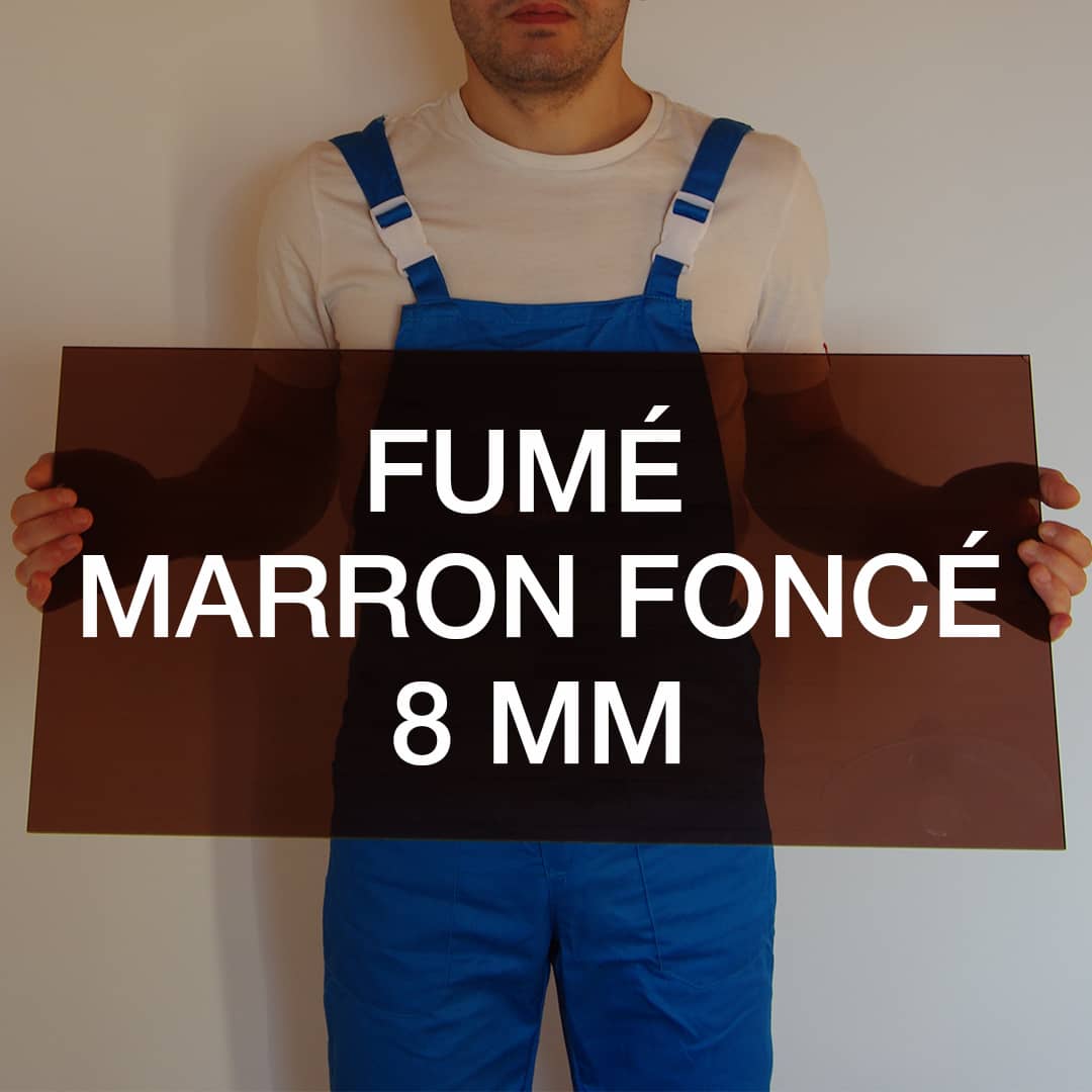 Plexiglass fumé marron foncé 8 mm