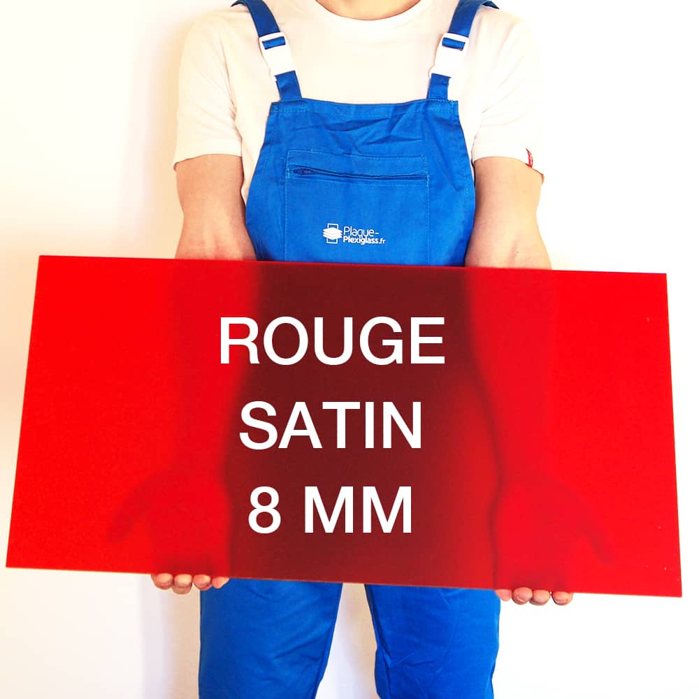 Plexiglass Rouge Satin 8mm
