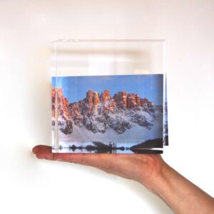 Bloc Plexiglas Photo - Cube transparent de 150x150x75 mm