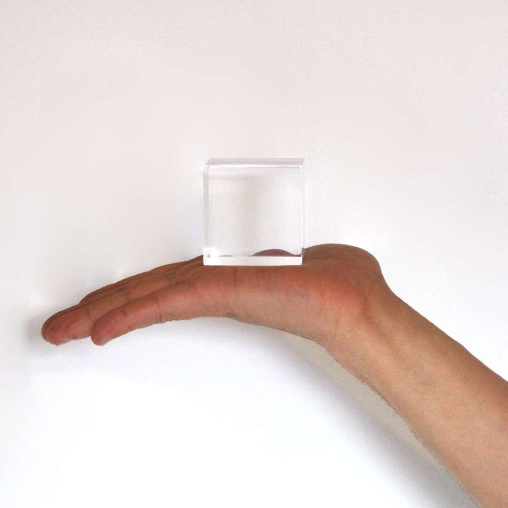 Cube transparent en Plexiglass 50x50x50 mm