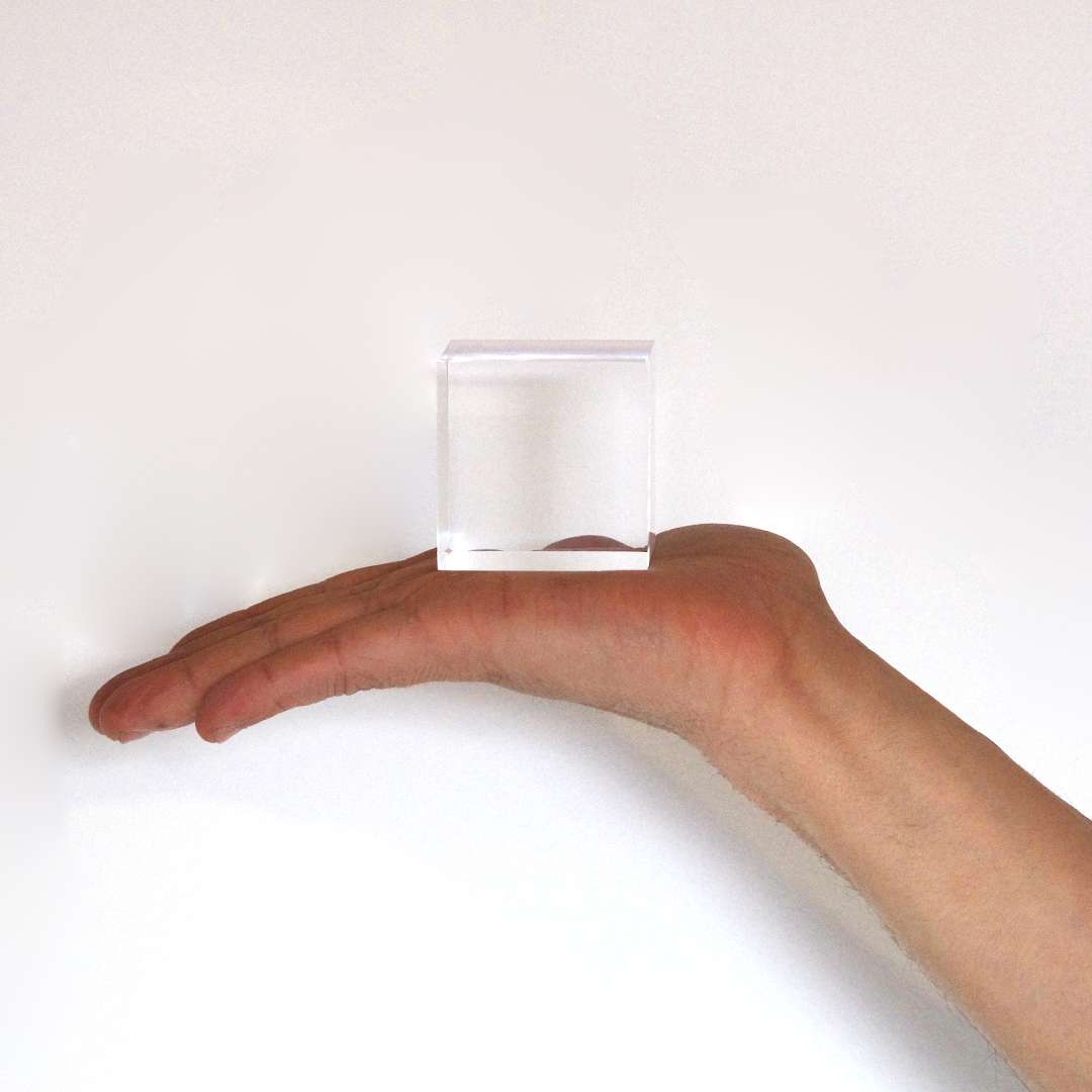 Cube transparent en Plexiglass 50x50x50 mm