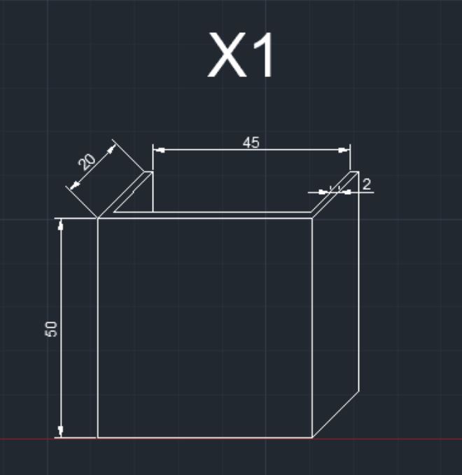 CAPOT PLEXIGLAS TRANSPARENT SUR MESURE 45 mm x 50 mm HT 20 mm EP 3 MM SOUS FORME DE PONT
