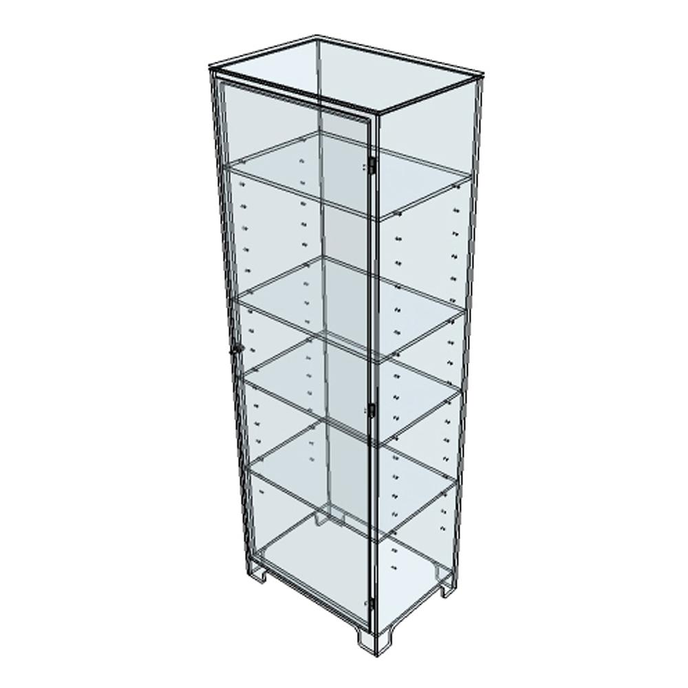 Vitrine transparente sur mesure