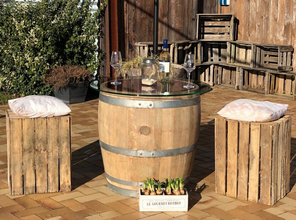 plateau plexiglas transparent rond tonneau glass look