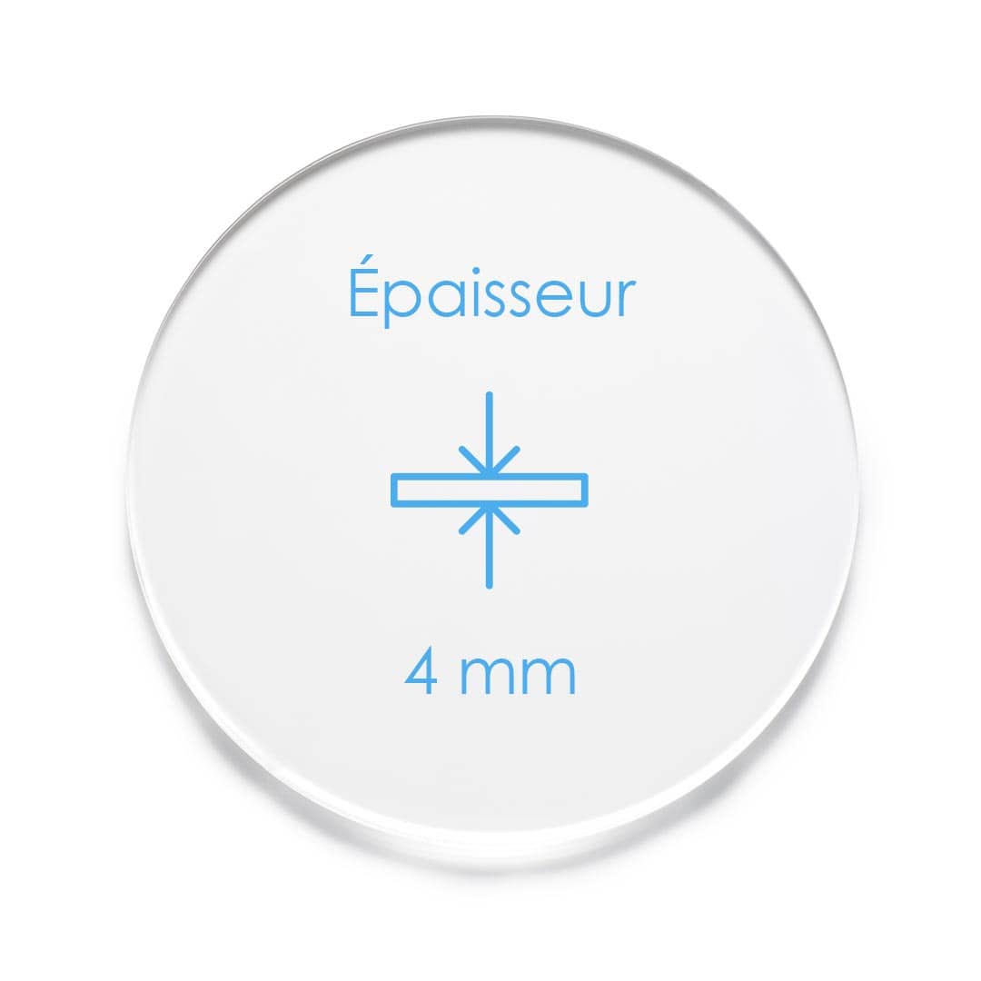 Plexiglass rond transparent 4 mm sur mesure - CN / GS 3 Plexiglass rond transparent 4 mm sur mesure - CN / GS – Image 3
