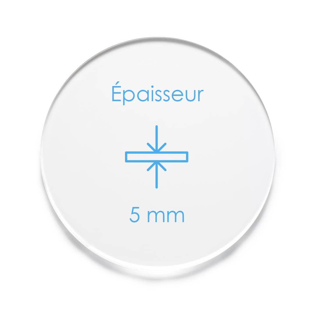 Plexiglass rond transparent 5 mm sur mesure - CN / GS 3 Plexiglass rond transparent 5 mm sur mesure - CN / GS – Image 3