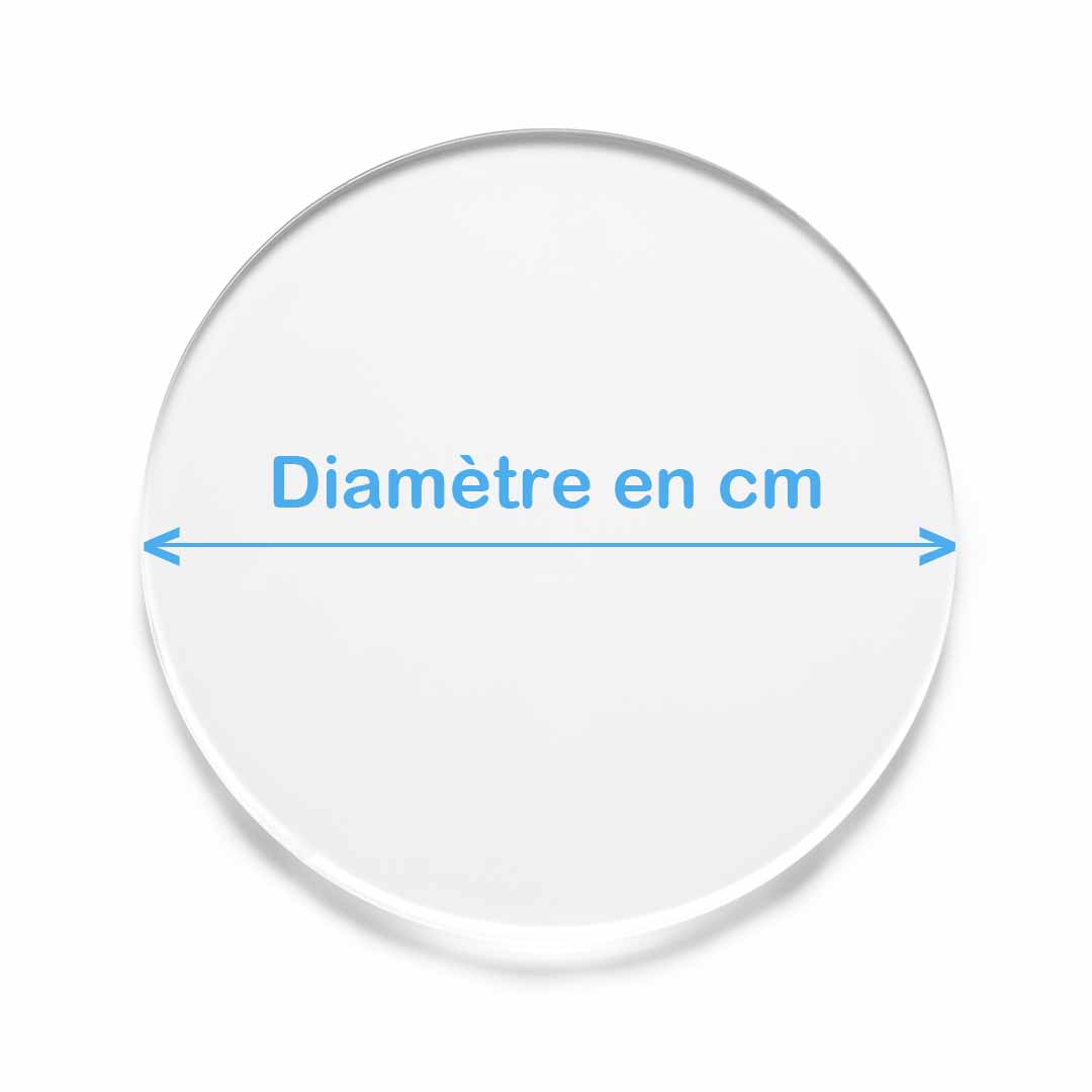 Plexiglass Rond Transparent 10 mm Diamètre sur mesure