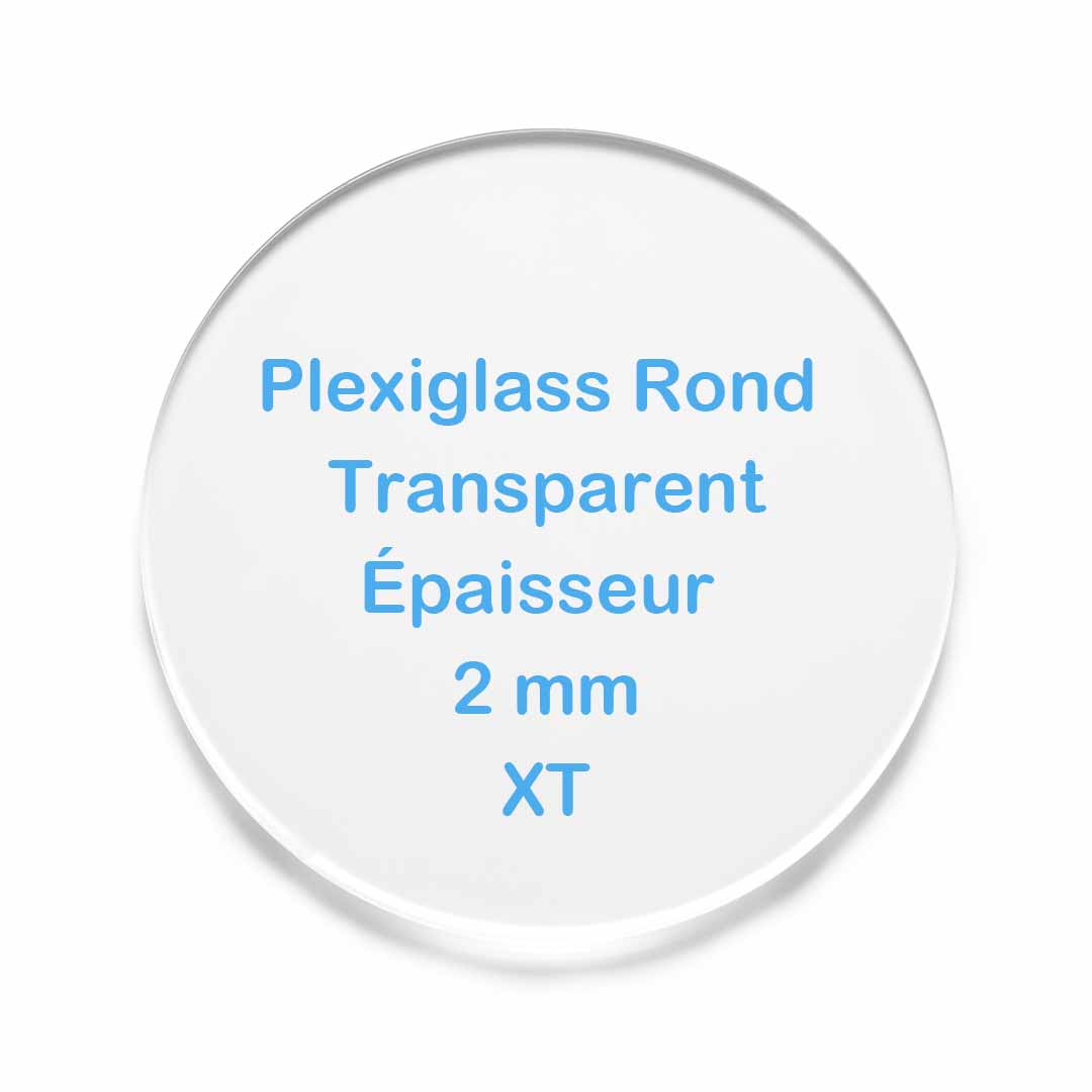 Plexiglass Rond Transparent 2 mm XT sur mesure
