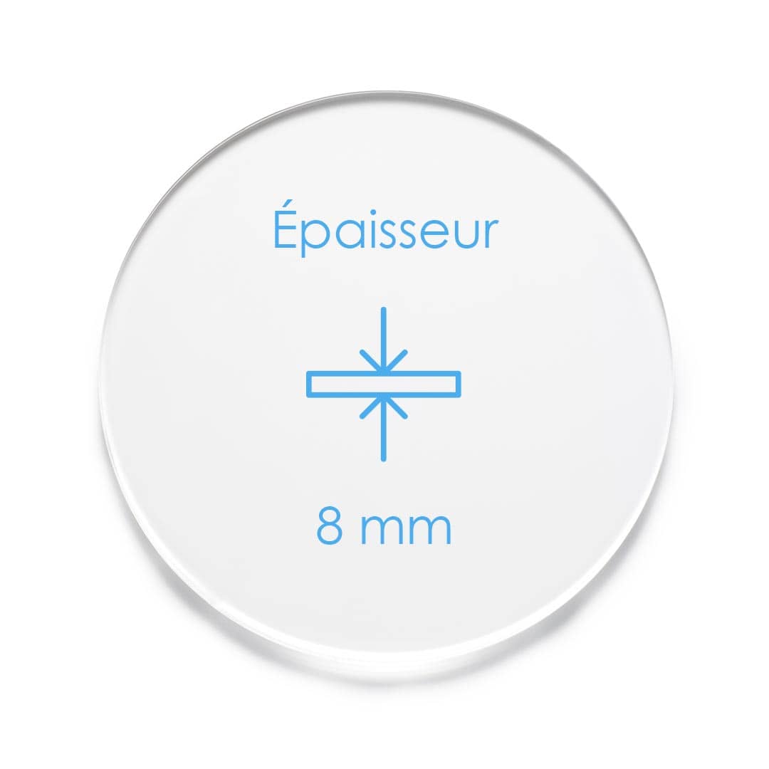 Plexiglass rond transparent 8 mm sur mesure - CN / GS 3 Plexiglass rond transparent 8 mm sur mesure - CN / GS – Image 3
