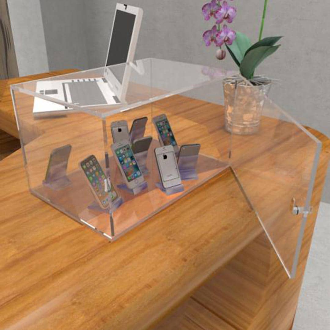 Vitrine transparente porte + serrure