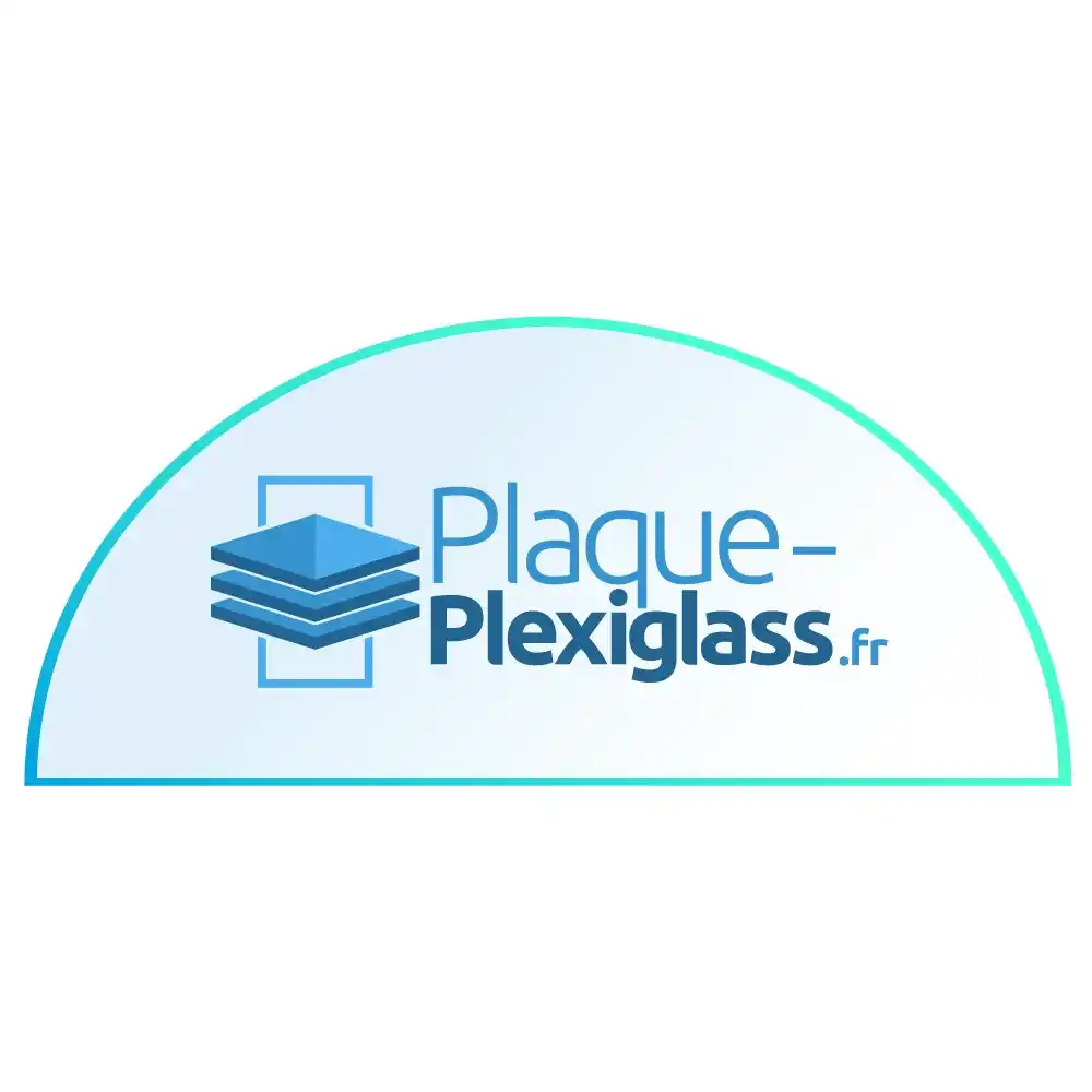 Demi Cercle Plexiglass Transparent 20 mm sur mesure plaque-plexiglass.fr