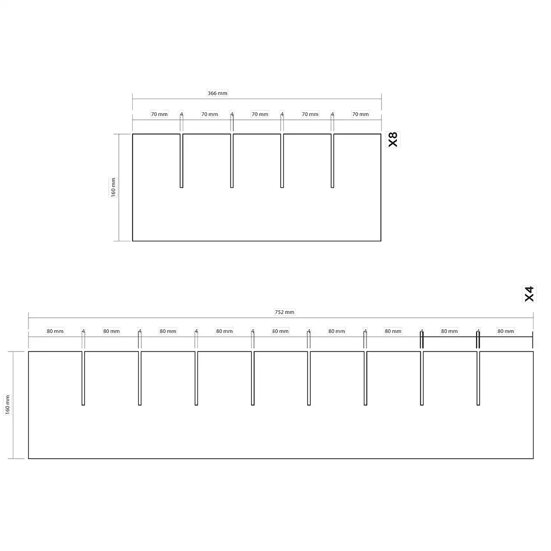 Etagere Plexiglass sur mesure 3 mm croisillon