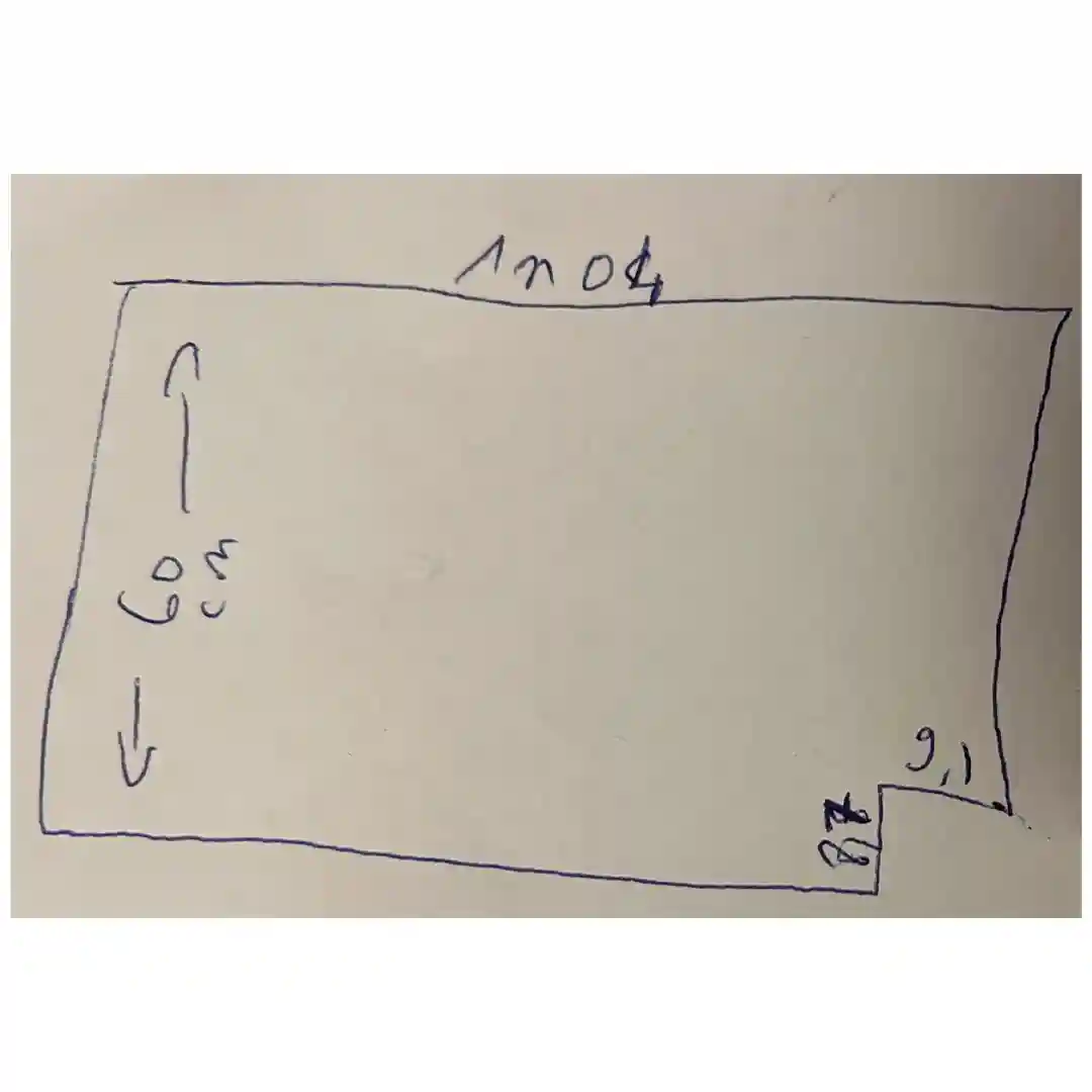 Plaque Plexiglass Transparent Coulé 104x60cm | 3 mm  | Champs: Polis - Retrait Angle 8,7 x 9,1 cm