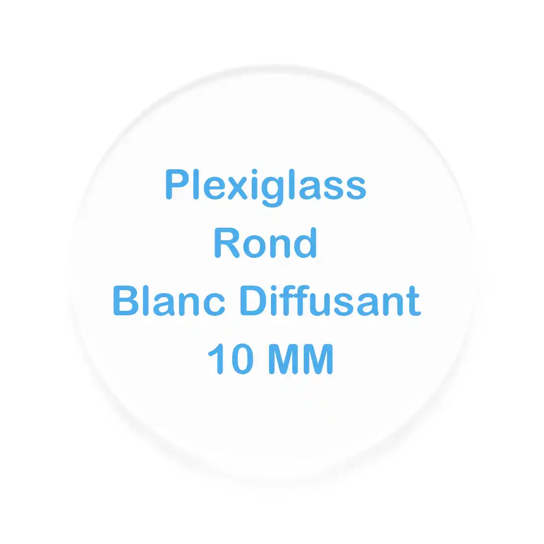 Plexiglass Rond Blanc Diffusant 10 mm