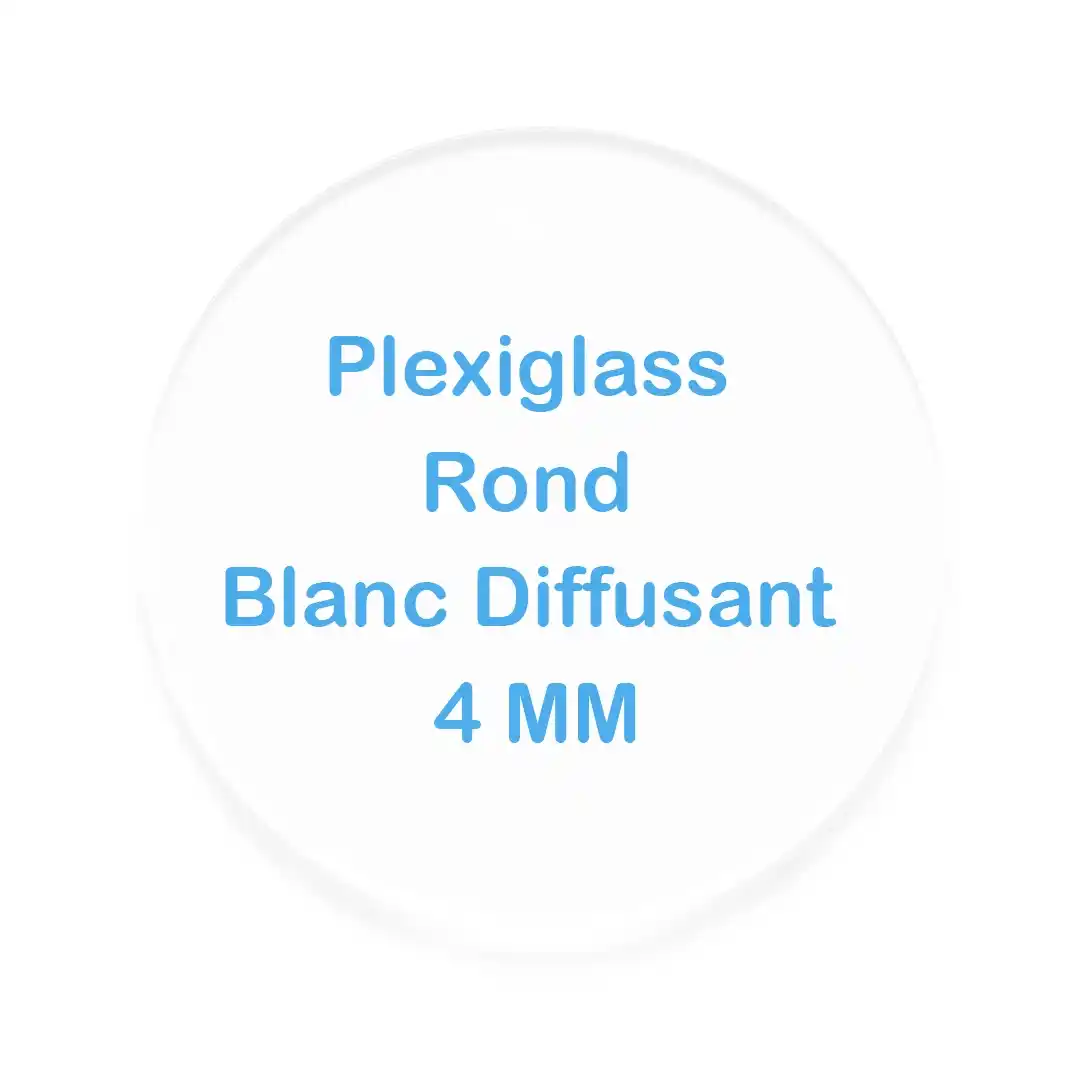 Plexiglass Rond Blanc Diffusant 4 mm