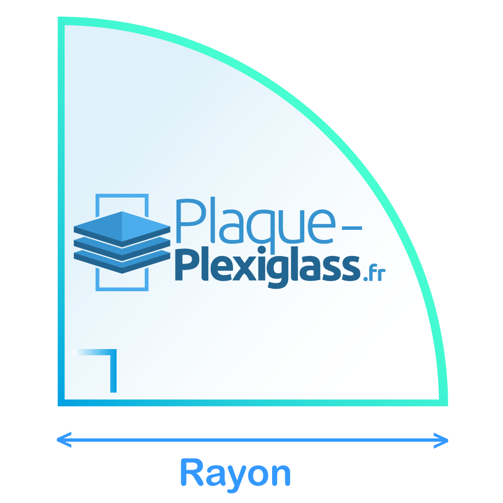 Quart de rond Plexiglass Transparent