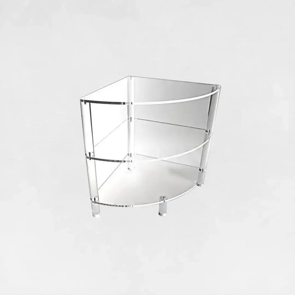 Etagere d'angle transparente 50 cm