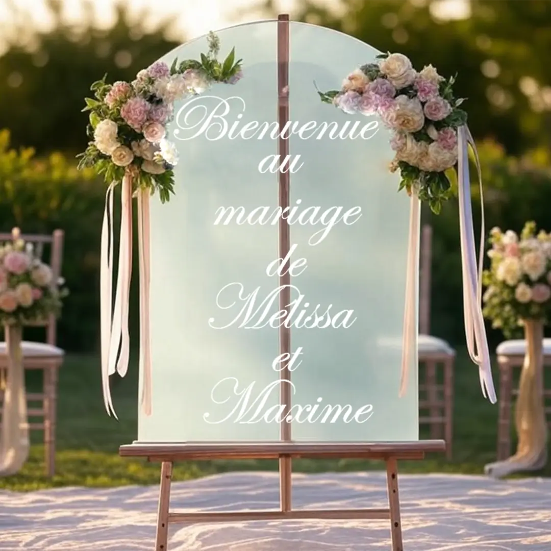 Arche Plexiglass Depoli Chevalet Gravure Impression Accueil Mariage