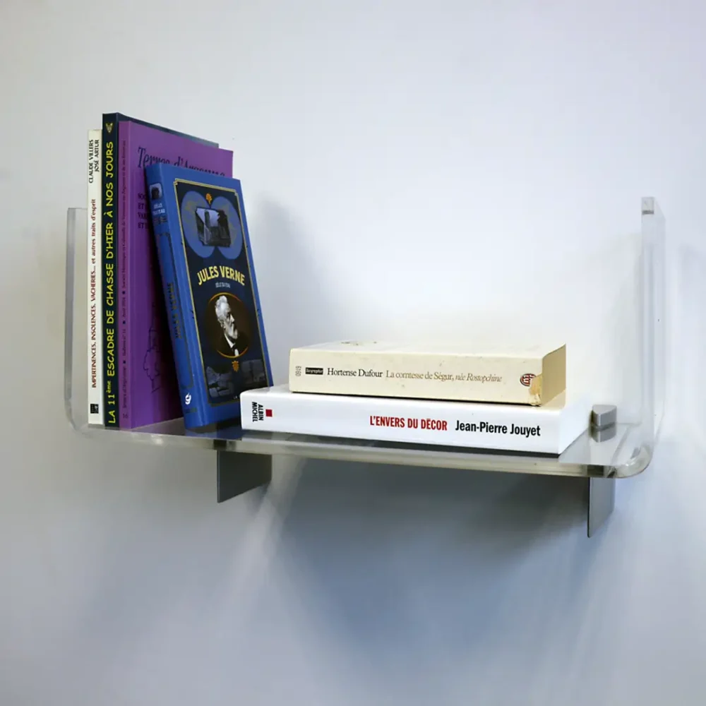 Tablette murale transparente en U