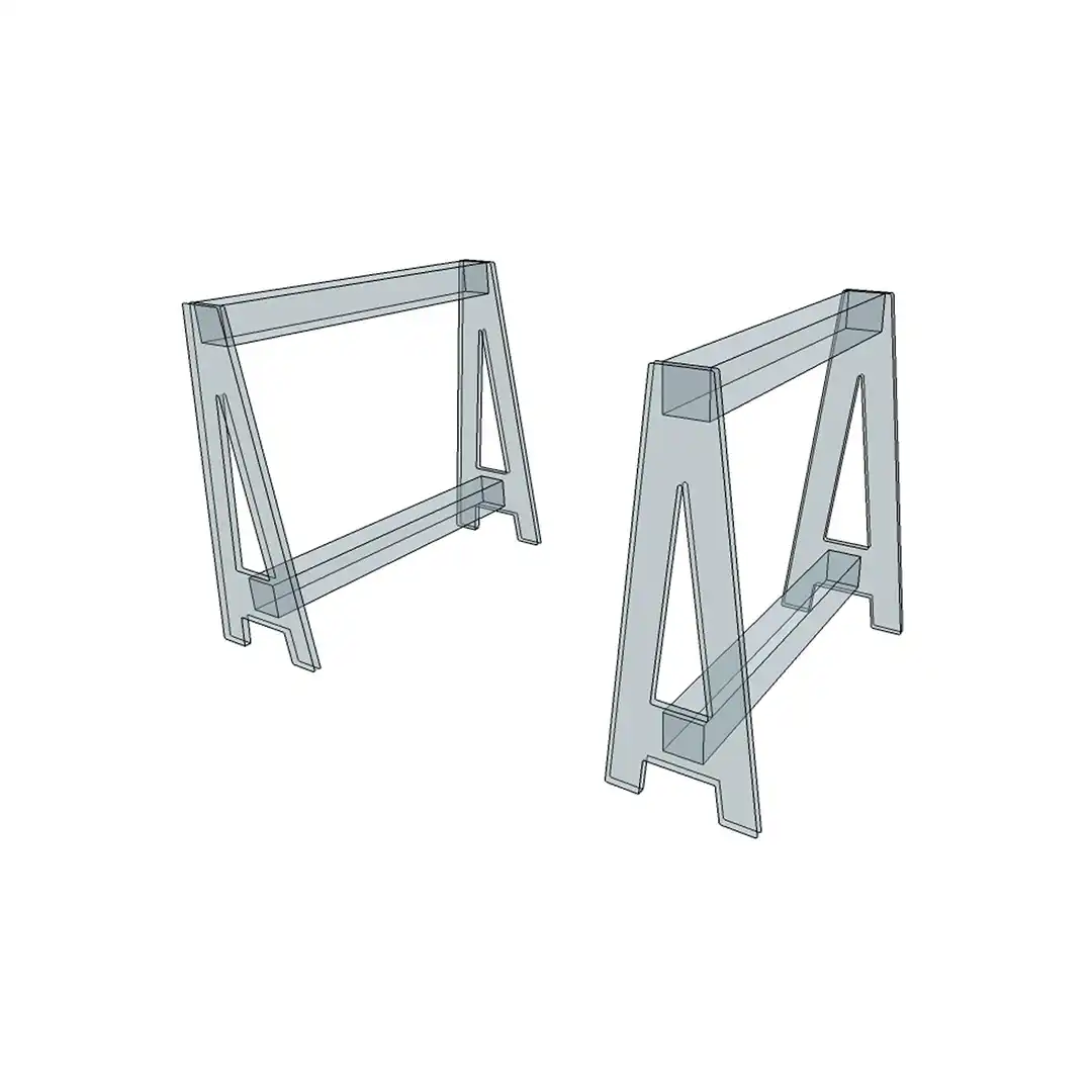 Tréteau transparent cercueil Plexiglass