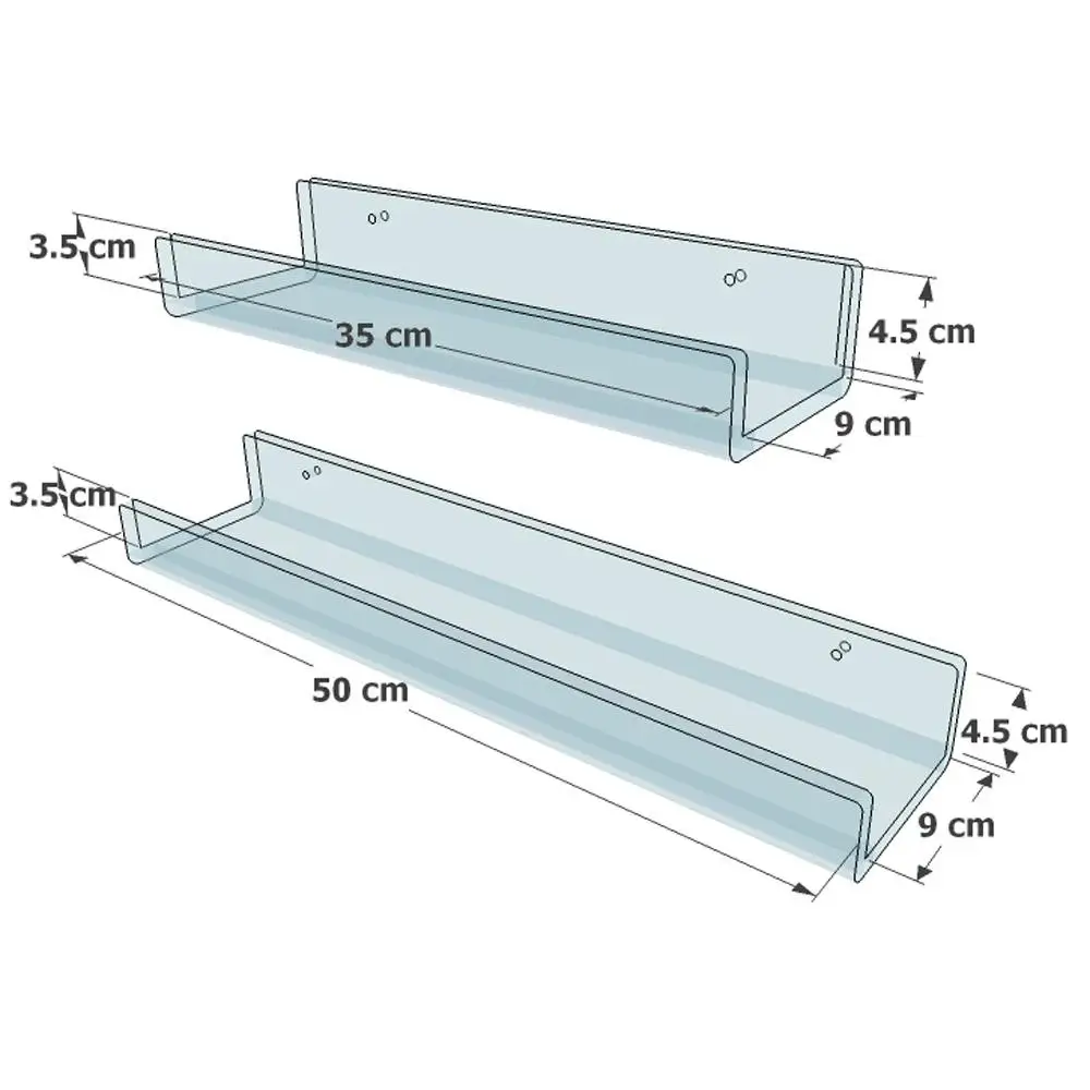 Étagère à épices murale transparente dimensions