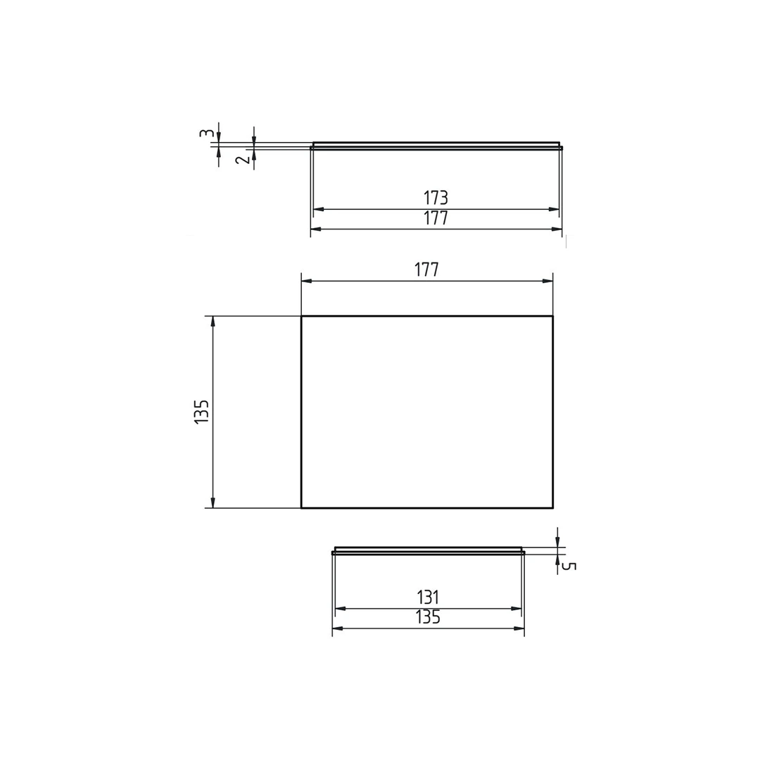 Plaque Plexiglass Transparent CN 177x135cm Epaisseur 5 mm defonce de 2 mm tout autour profondeur 3 mm