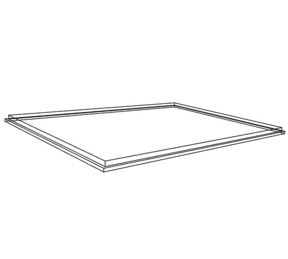 Plaque Plexiglass Transparent Coulé 177x135cm Ep. 5 mm defonce de 2 mm tout autour profondeur 3 mm