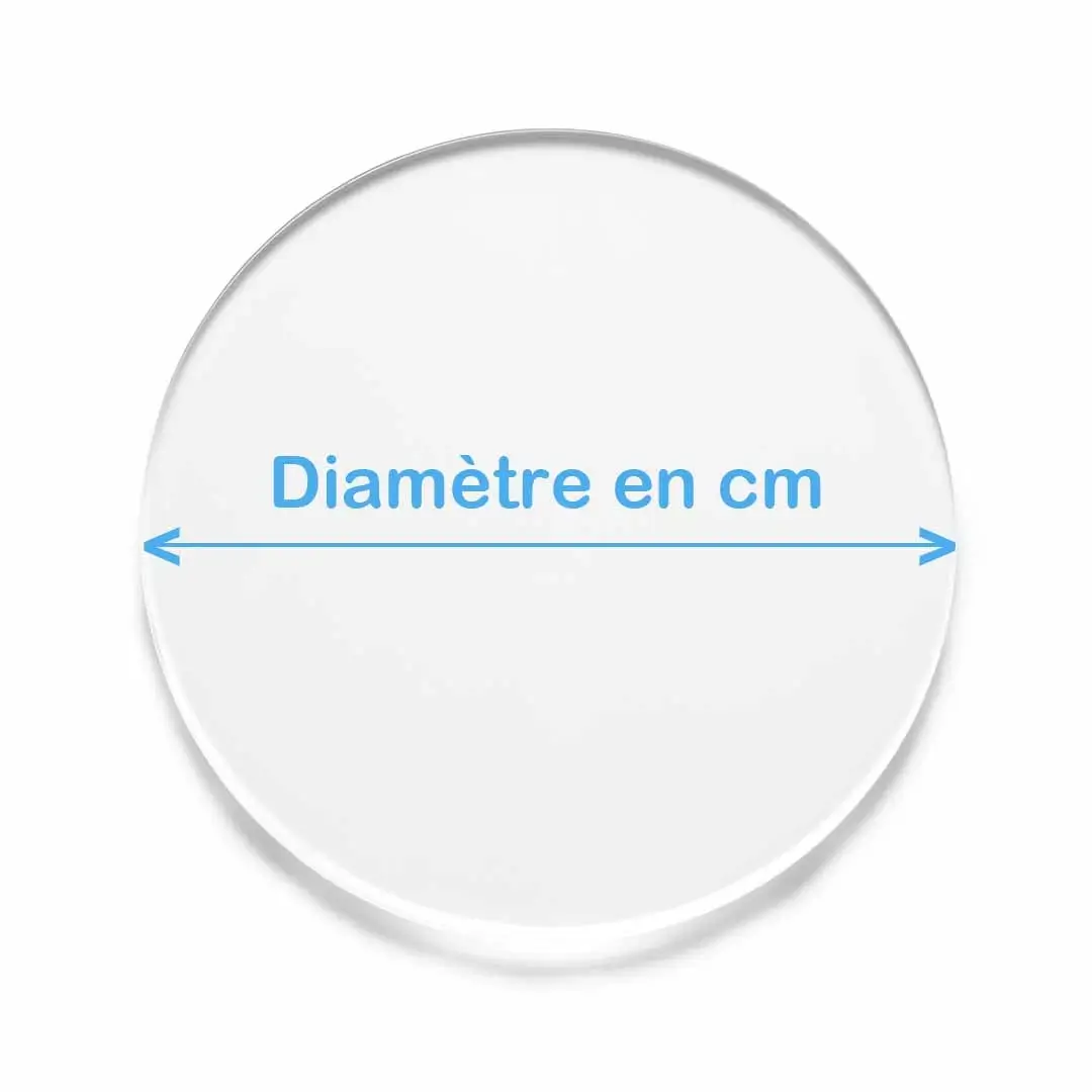 Plexiglass Rond Dépoli 6 mm Diametre sur mesure Coulé CN