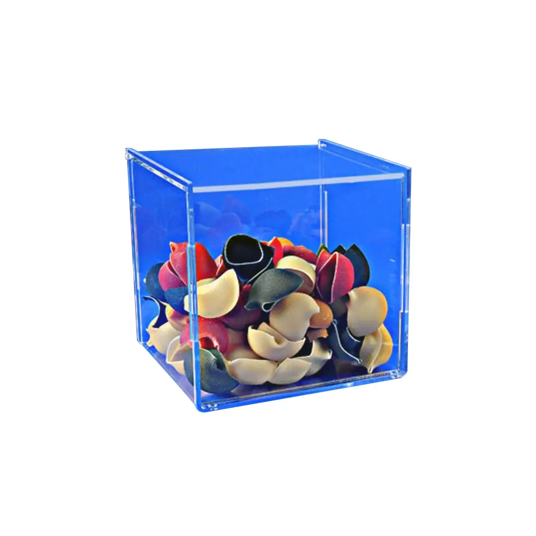 Petite boite transparente sur mesure en Plexiglass 4 mm avec couvercle à charnière