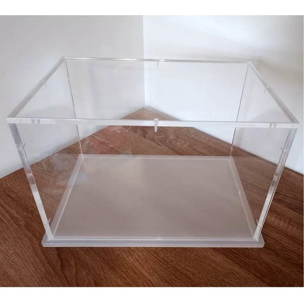 Vitrine Exposition En Plexiglas Avec Socle Bois Pour Gant De Boxe, Faite Main