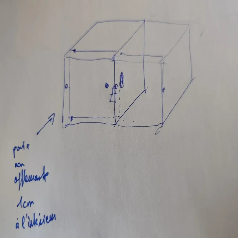 Boite Noire avec Fermeture par Cadenas Plexiglass 4 mm