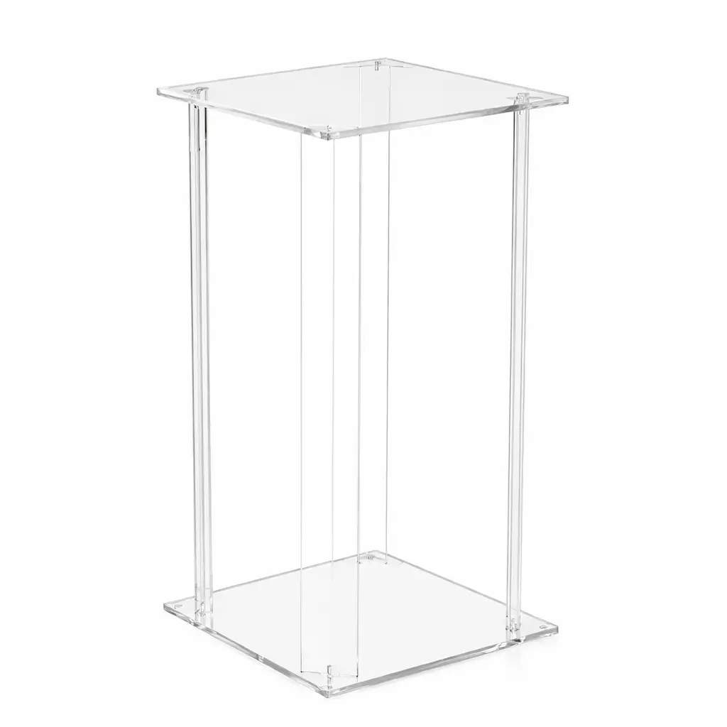 Console carré transparente plexi