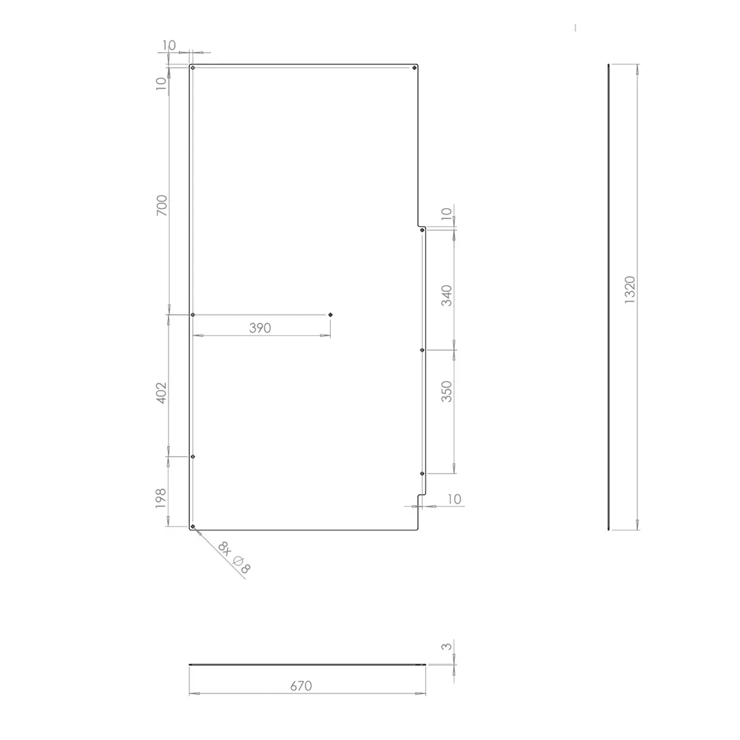 Panneau Plexiglass 3 mm armoire electrique Sur mesure