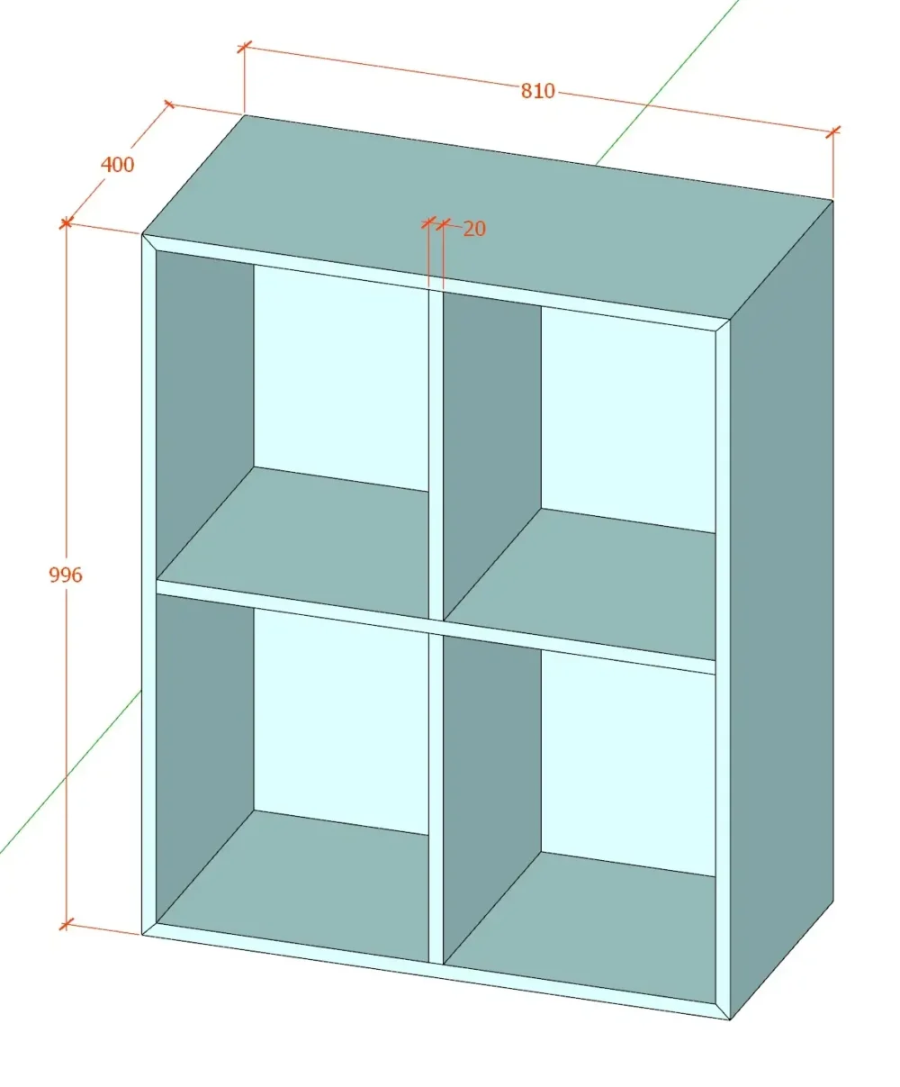 Meuble Plexiglas 5 faces avec tablettes fixes en Altuglas satiné 15 mm