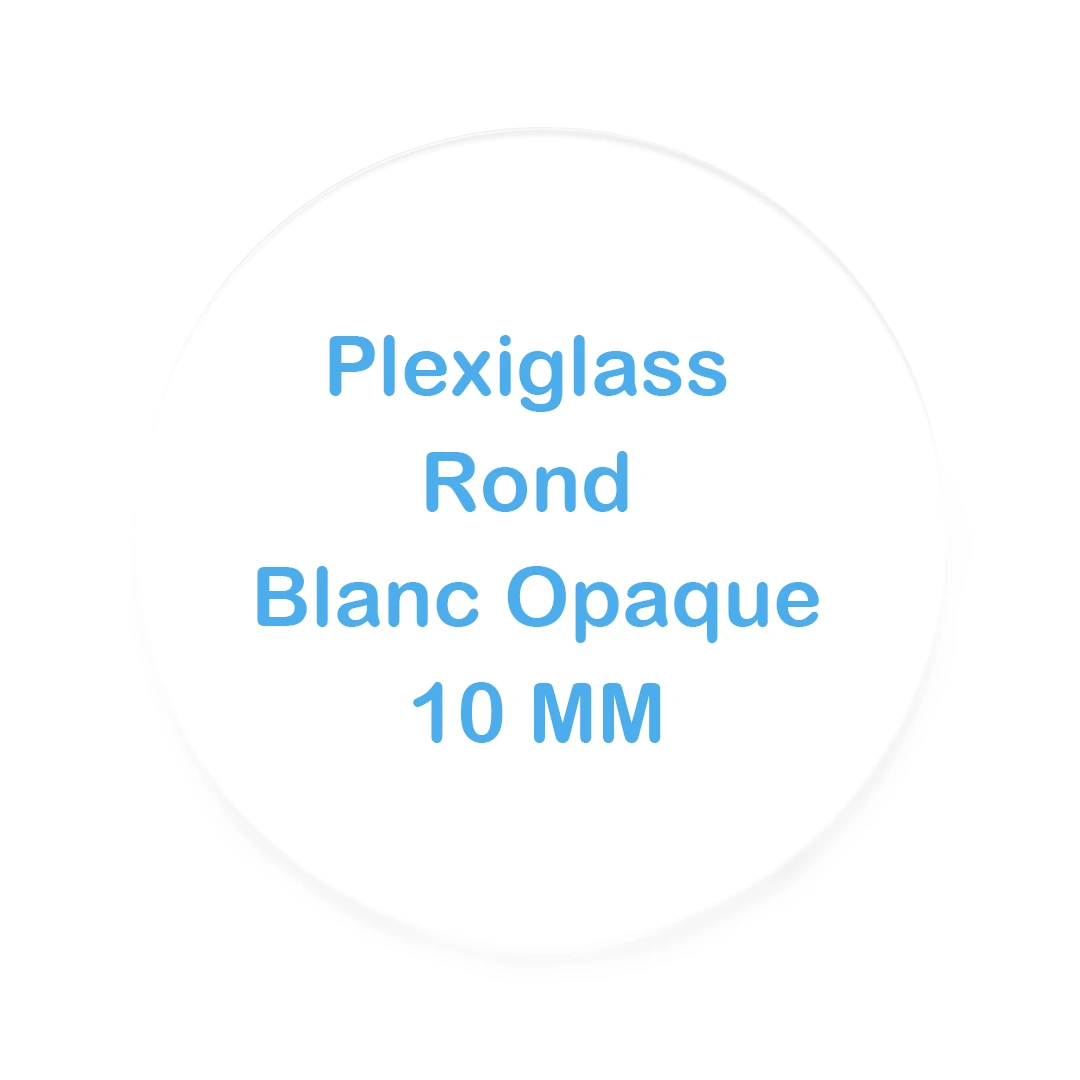 Plexiglass Rond Blanc Opaque 10 mm
