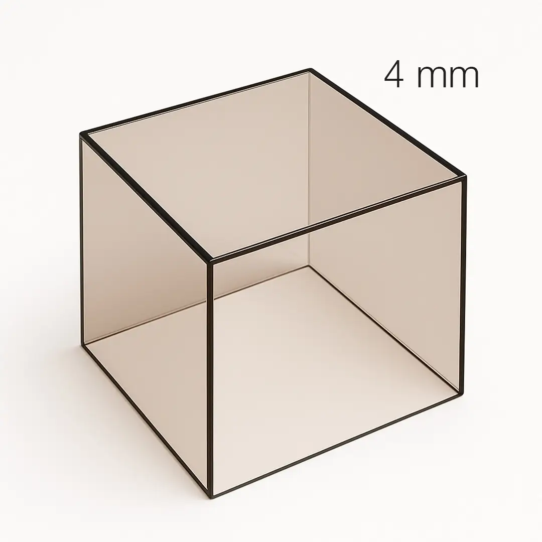 Capot Marron Fumé Plexiglas 4 mm Étanche sur Mesure