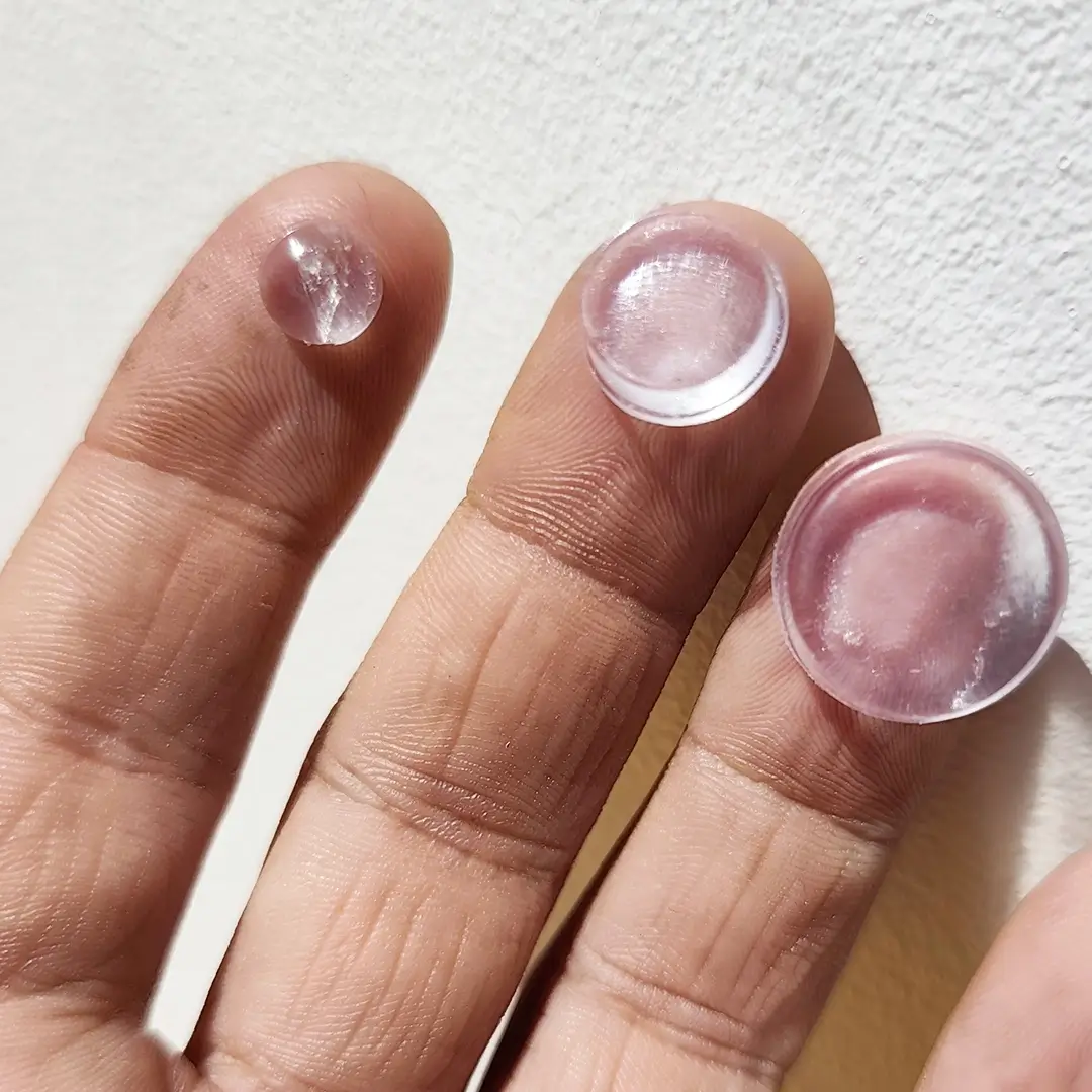 Patin transparent rond autoadhésif antidérapant