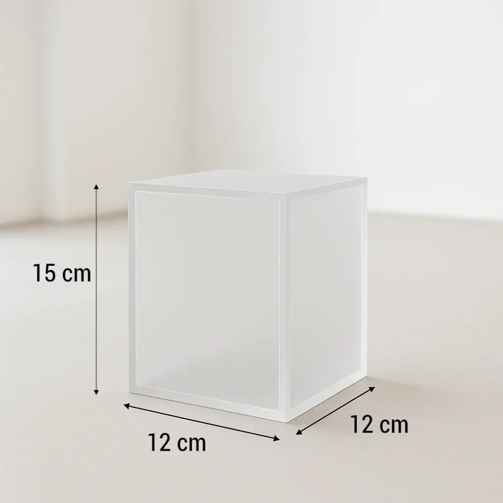 Cloche plexi dépoli acrylique givré 5 mm - 12 × 12 × H15 cm