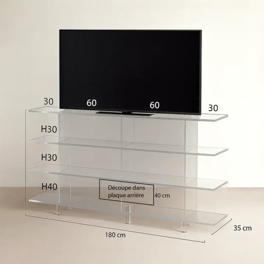 Meuble TV transparent